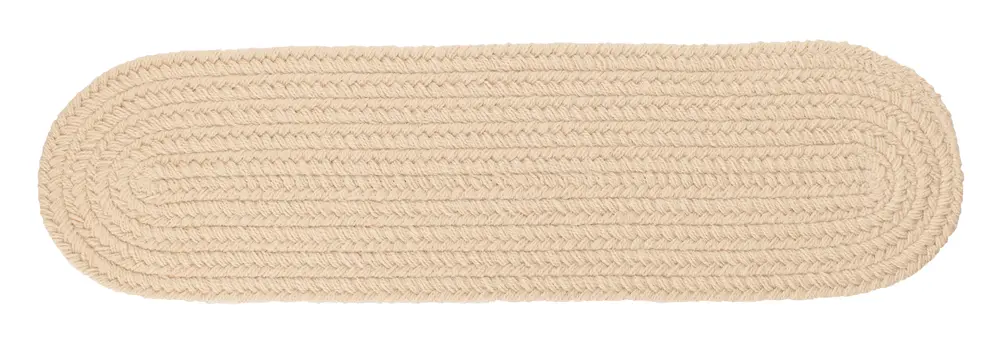 Solid Poly Braided Area Rugs Cream