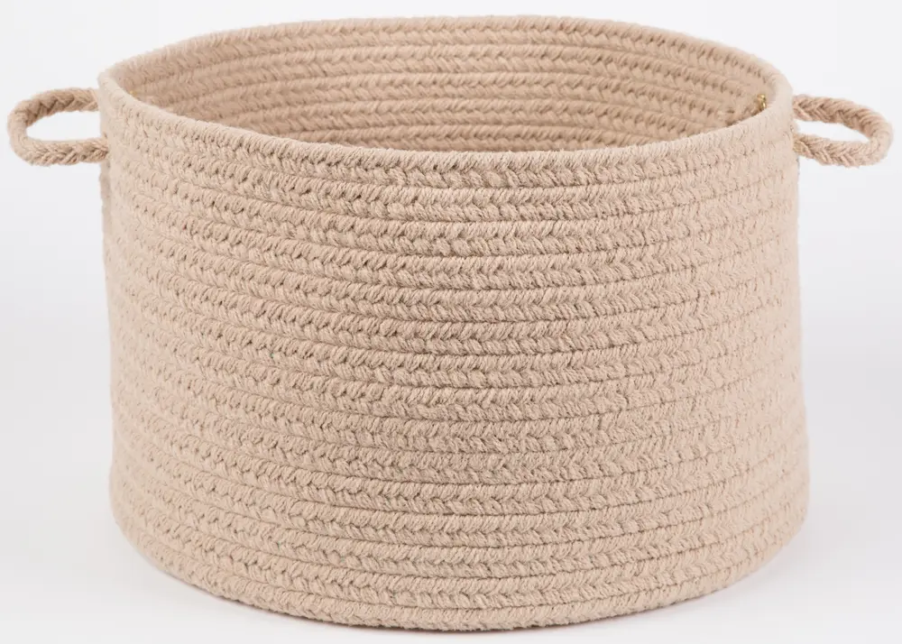 Solid Poly Braided Area Rugs Beige