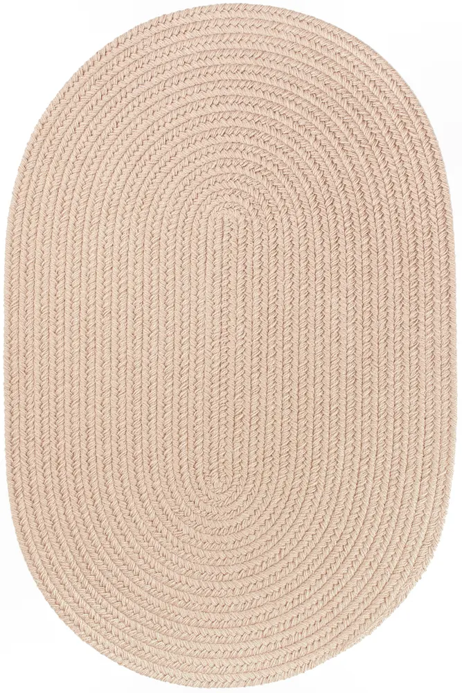 Solid Poly Braided Area Rugs Beige