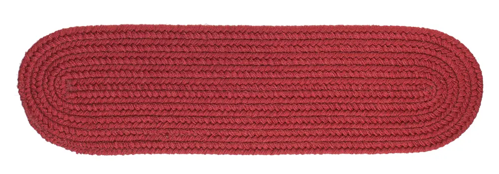 Solid Poly Braided Area Rugs Colonial Red