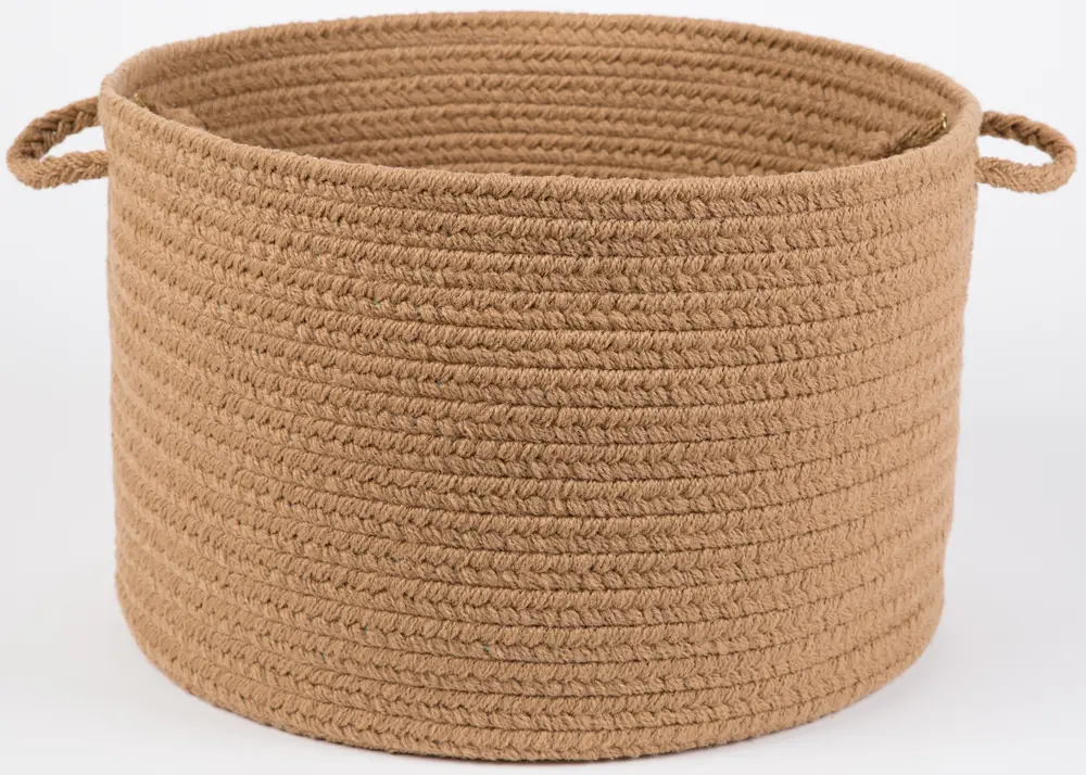 Solid Poly Braided Area Rugs Camel