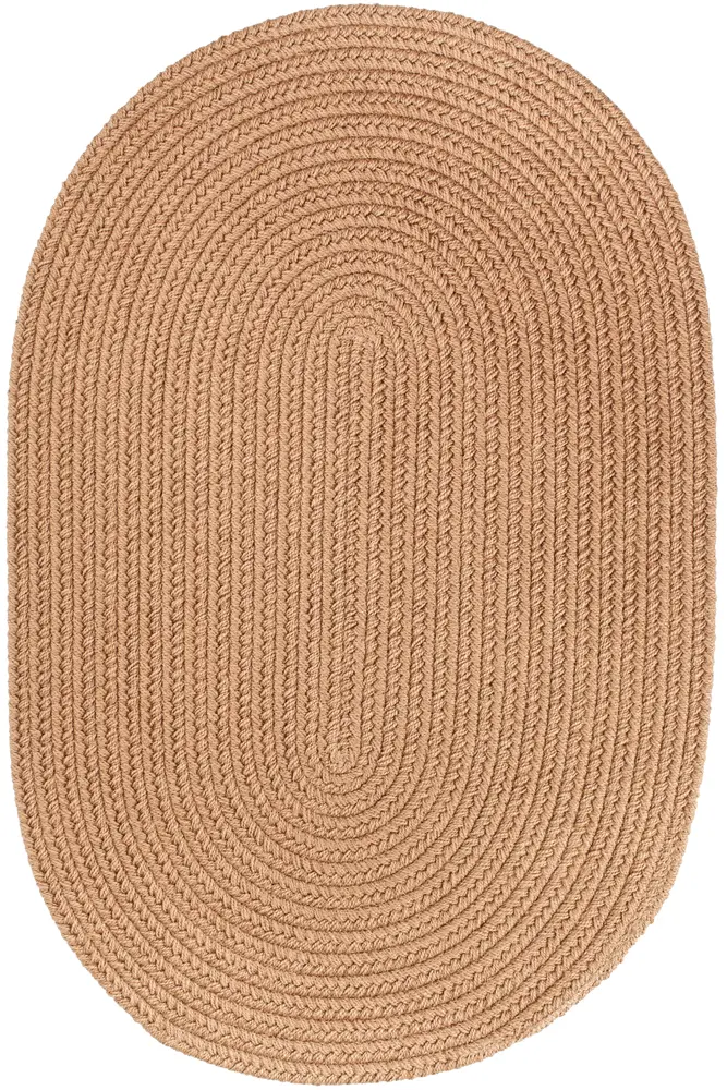 Solid Poly Braided Area Rugs Camel