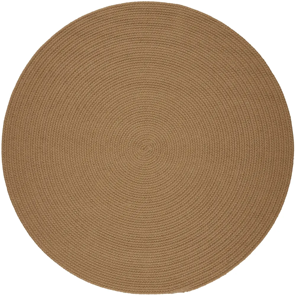 Solid Poly Braided Area Rugs Camel