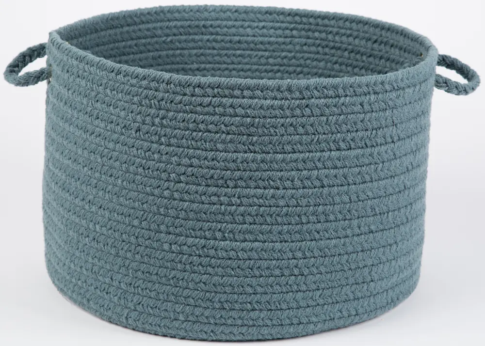 Solid Poly Braided Area Rugs Ocean Blue