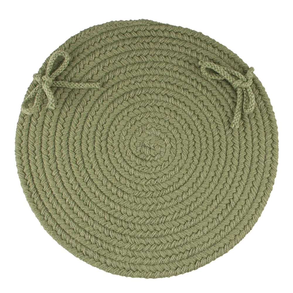 Solid Poly Braided Area Rugs Olive
