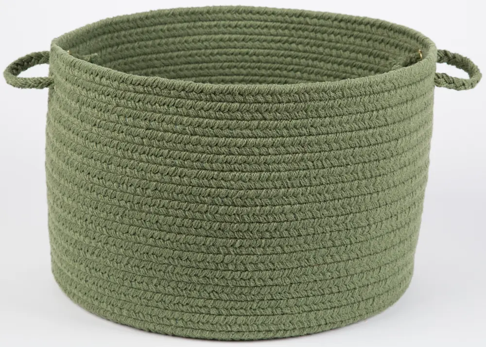 Solid Poly Braided Area Rugs Olive