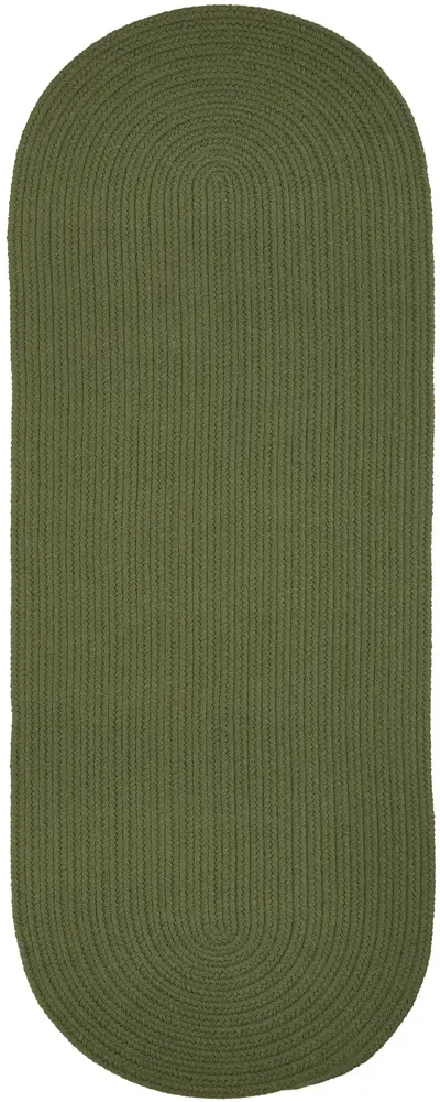 Solid Poly Braided Area Rugs Olive