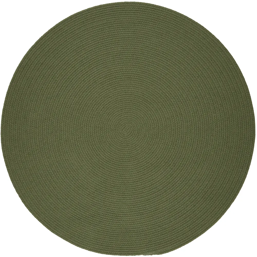 Solid Poly Braided Area Rugs Olive