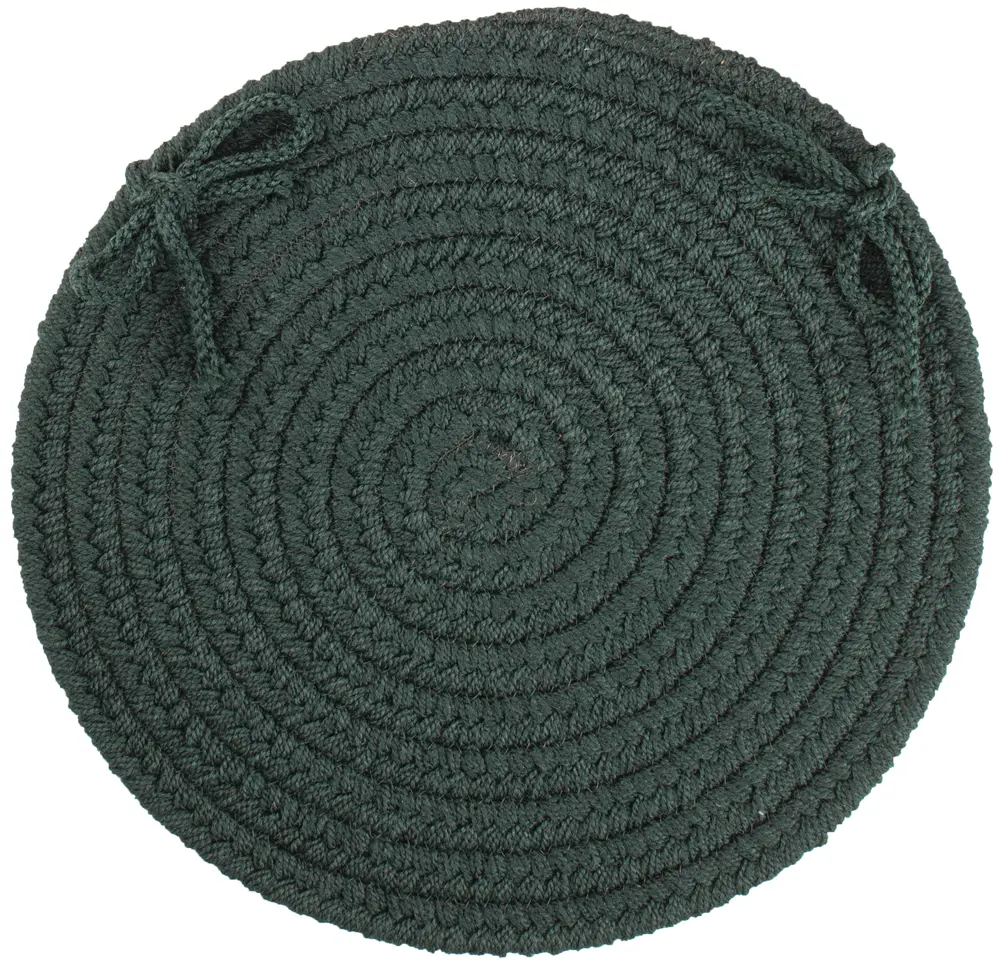 Solid Poly Braided Area Rugs Spruce Green