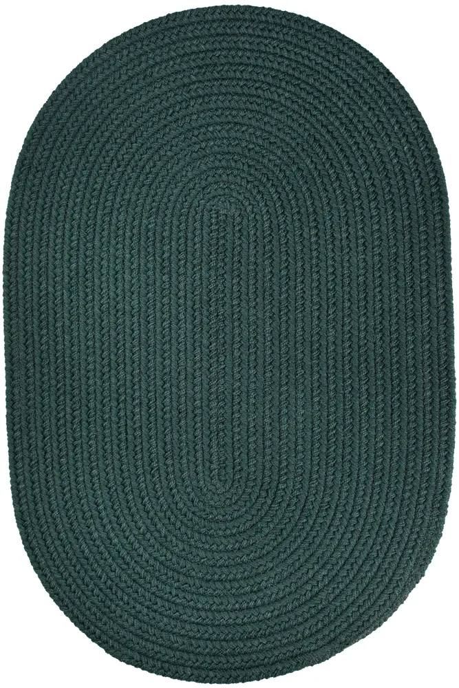 Solid Poly Braided Area Rugs Spruce Green