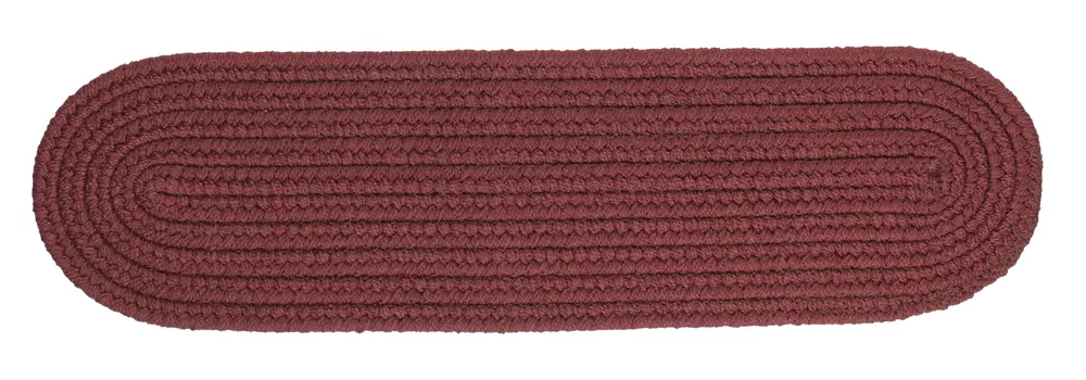 Solid Poly Braided Area Rugs Burgundy