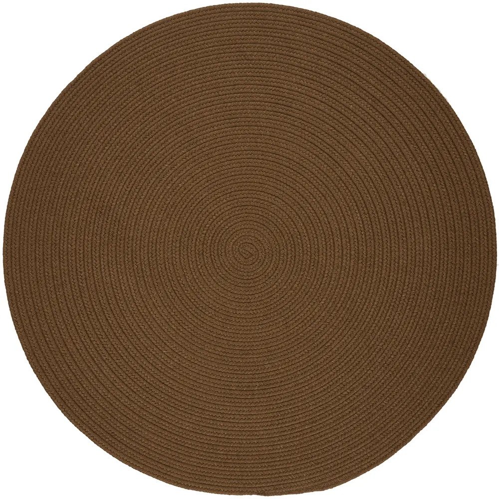 Solid Poly Braided Area Rugs Lt. Brown