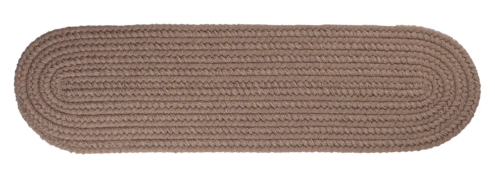 Solid Poly Braided Area Rugs Dark Taupe