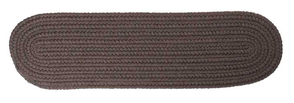 Solid Poly Braided Area Rugs Brown Velvet