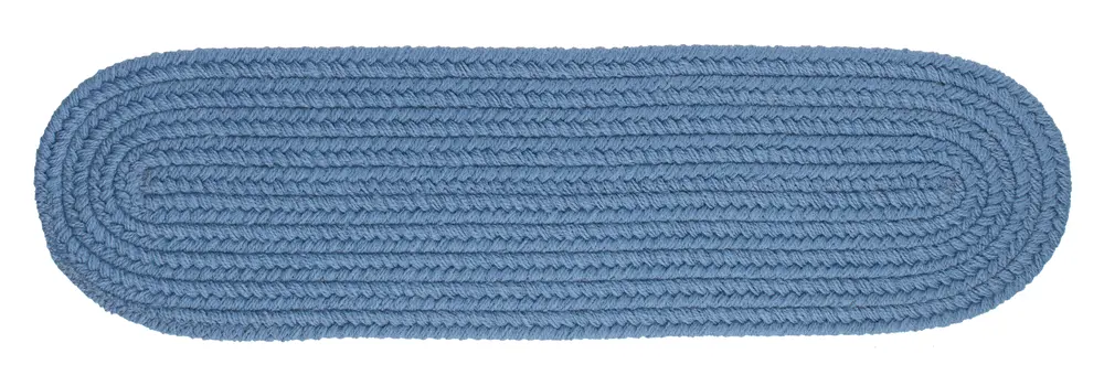 Solid Poly Braided Area Rugs Marina Blue