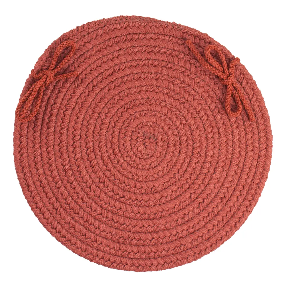 Solid Poly Braided Area Rugs Terra Cotta