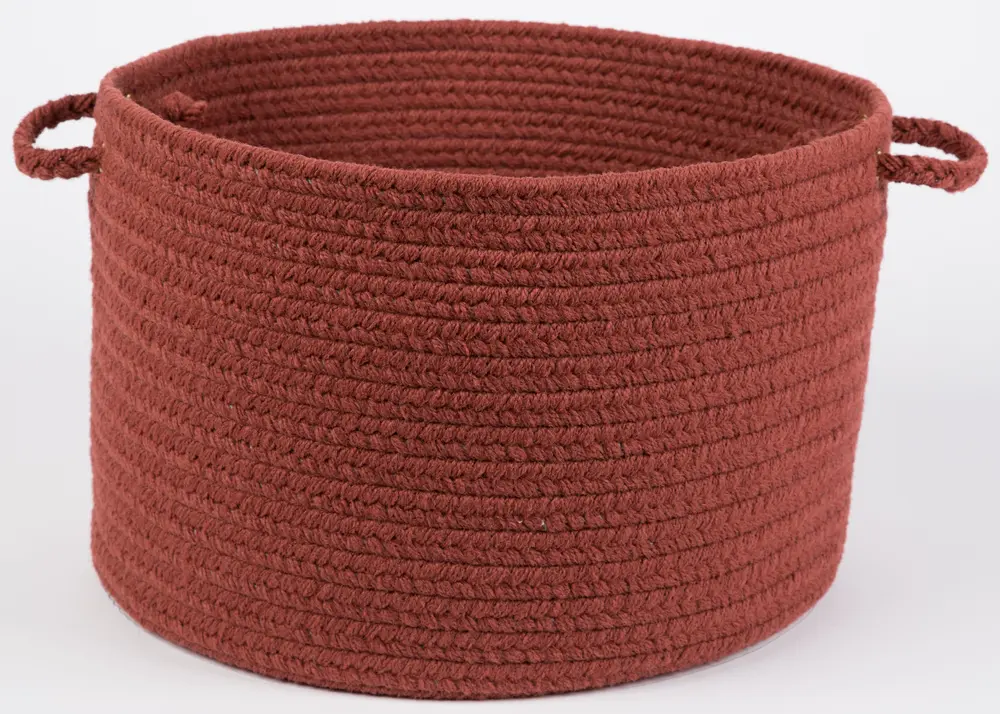 Solid Poly Braided Area Rugs Terra Cotta