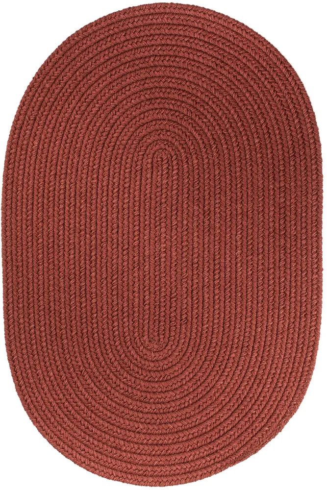 Solid Poly Braided Area Rugs Terra Cotta