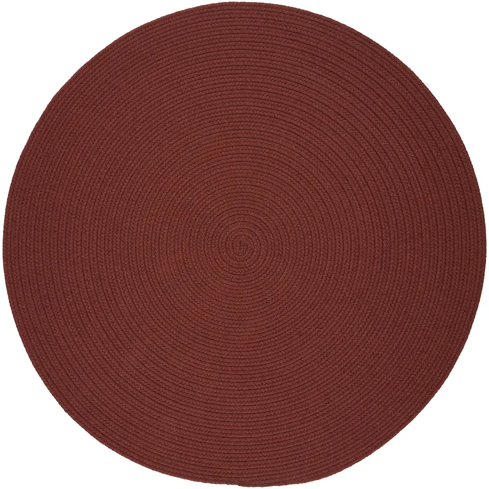 Solid Poly Braided Area Rugs Terra Cotta