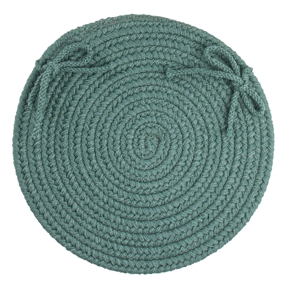 Solid Poly Braided Area Rugs Teal