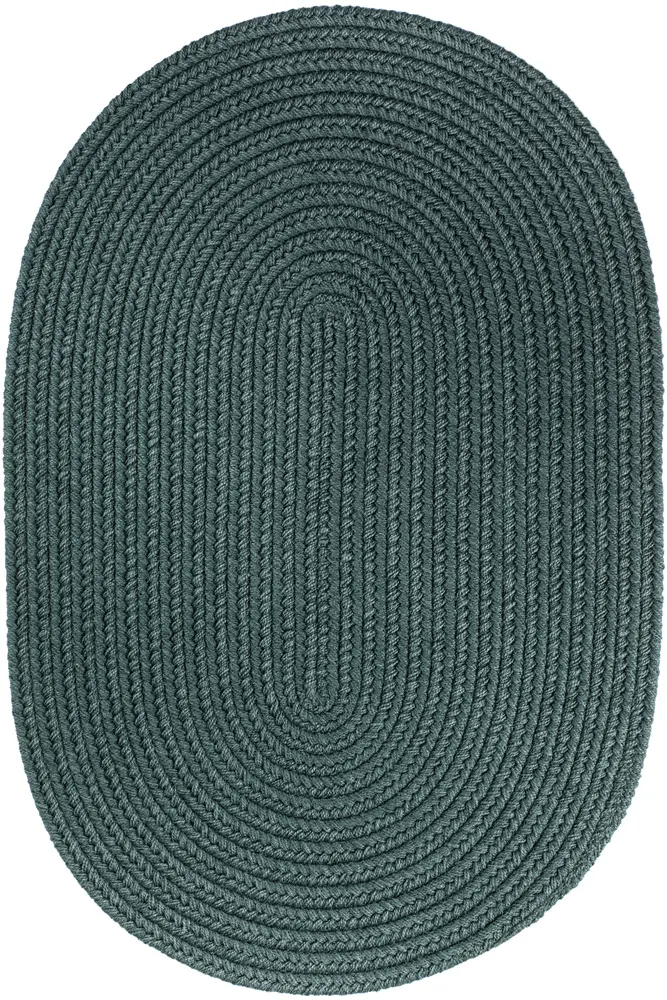 Solid Poly Braided Area Rugs Teal