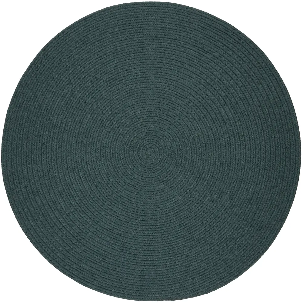 Solid Poly Braided Area Rugs Teal