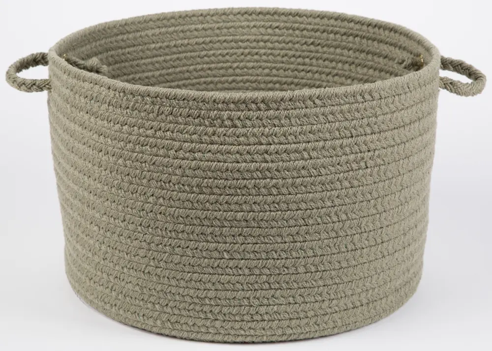 Solid Poly Braided Area Rugs Moss Green