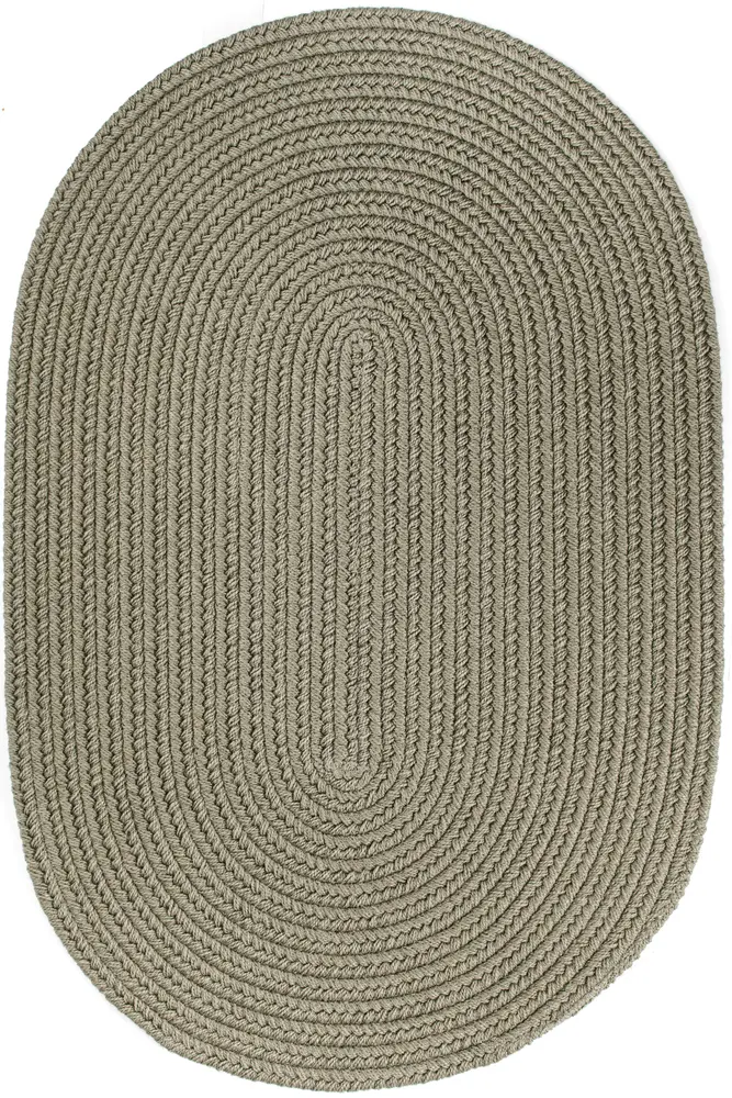 Solid Poly Braided Area Rugs Moss Green