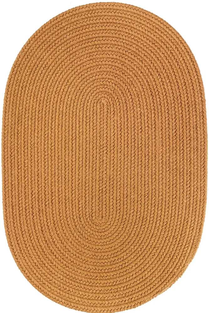 Solid Poly Braided Area Rugs New Gold