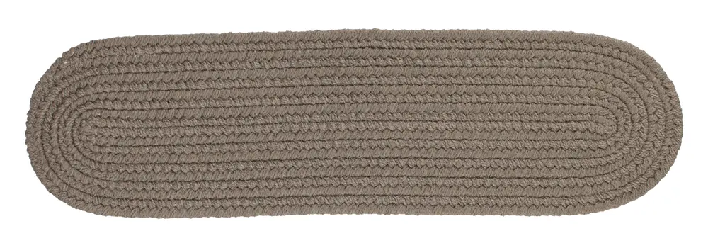 Solid Poly Braided Area Rugs Moonstone