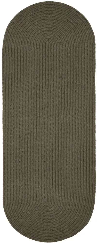 Solid Poly Braided Area Rugs Moonstone