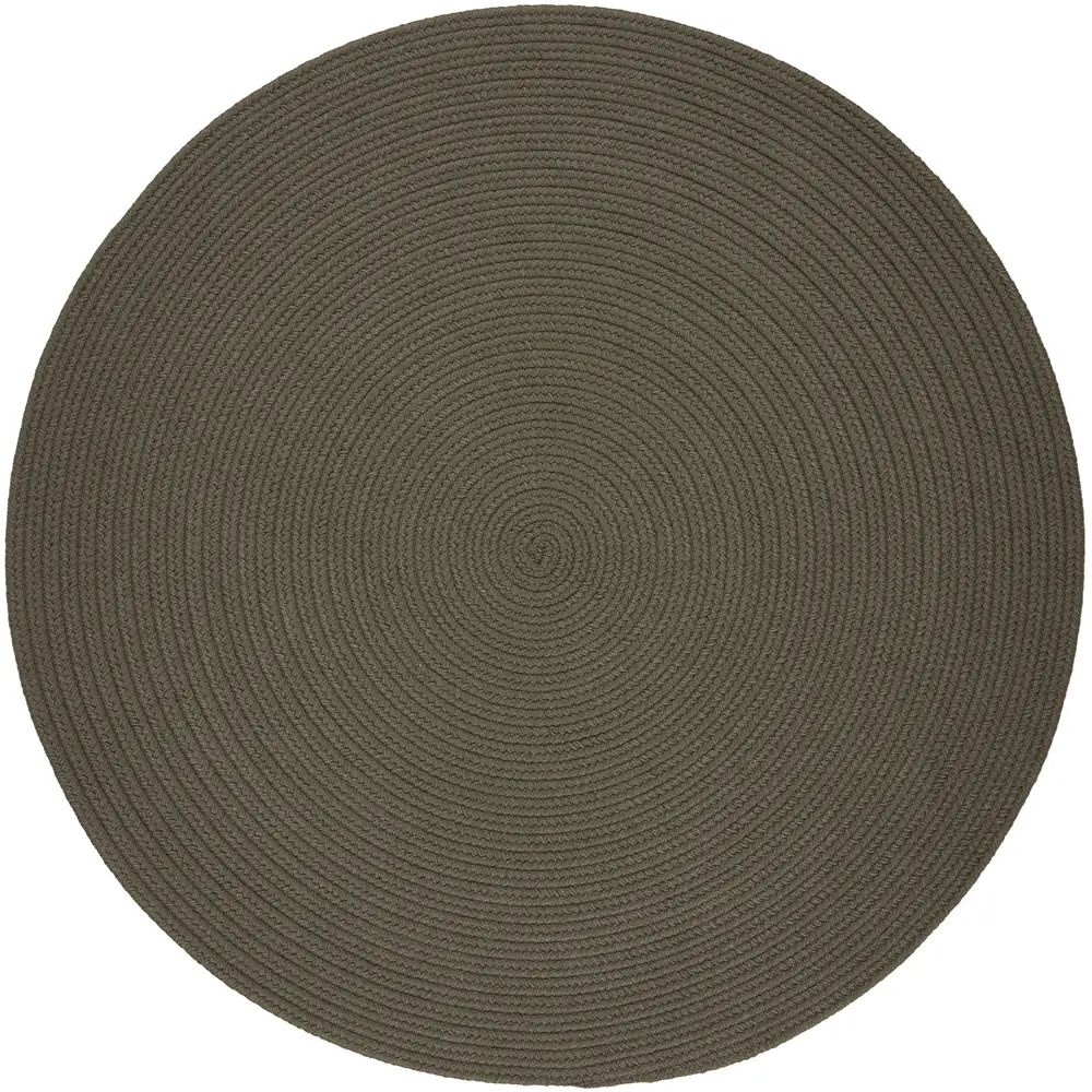 Solid Poly Braided Area Rugs Moonstone
