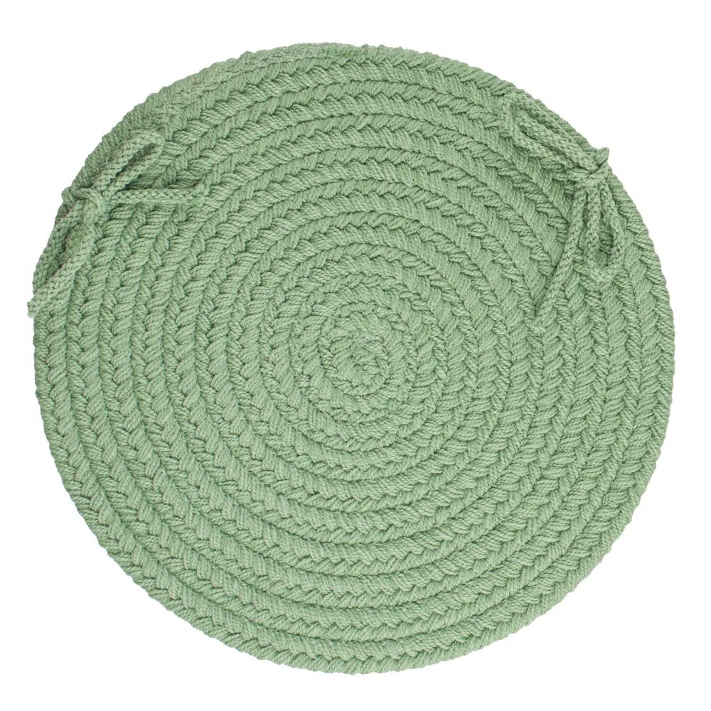 Solid Poly Braided Area Rugs Celadon