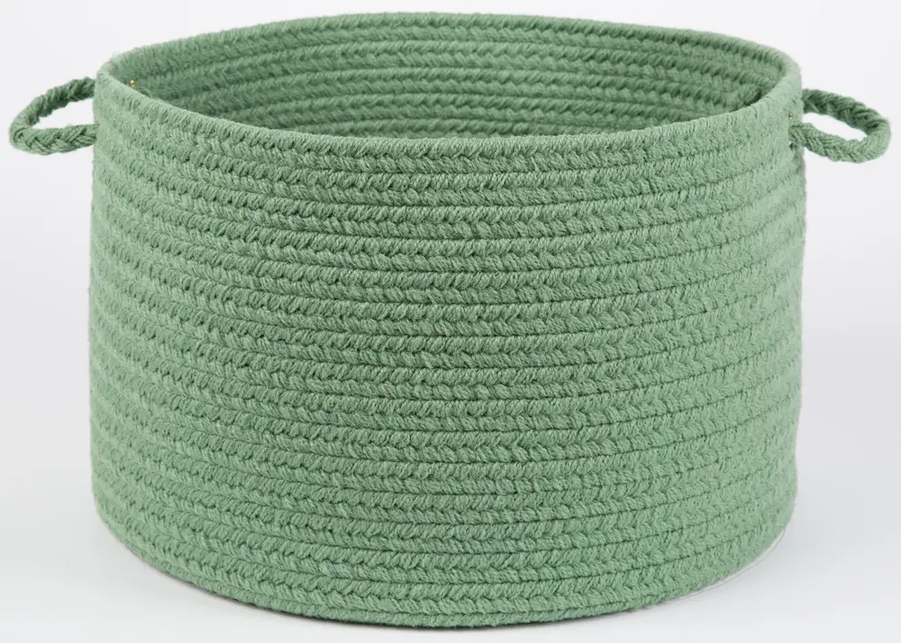 Solid Poly Braided Area Rugs Celadon