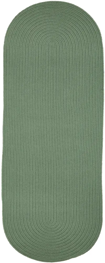 Solid Poly Braided Area Rugs Celadon