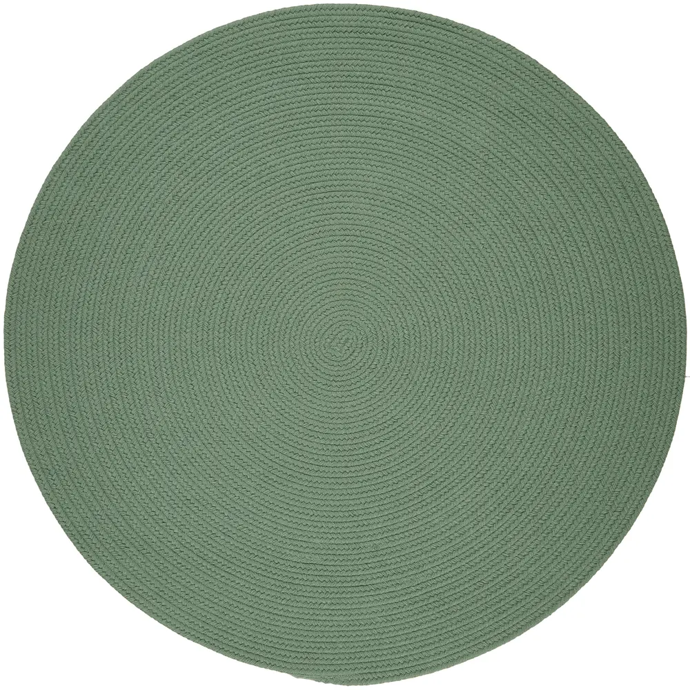 Solid Poly Braided Area Rugs Celadon