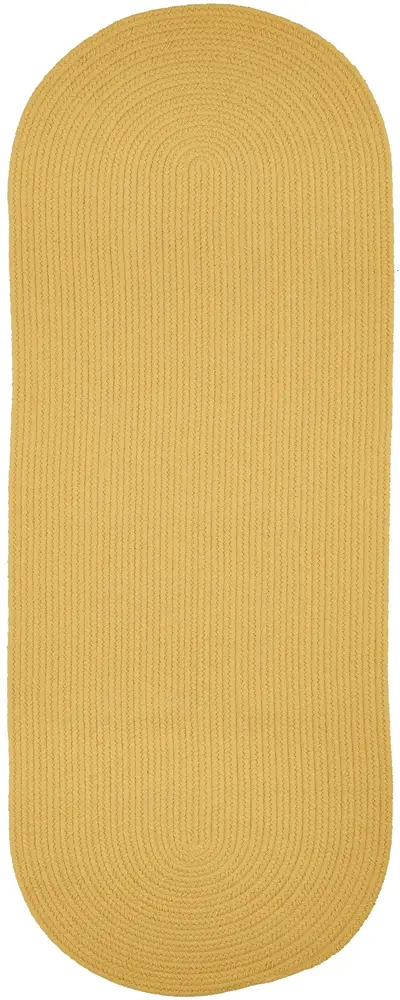 Solid Poly Braided Area Rugs Daffodil