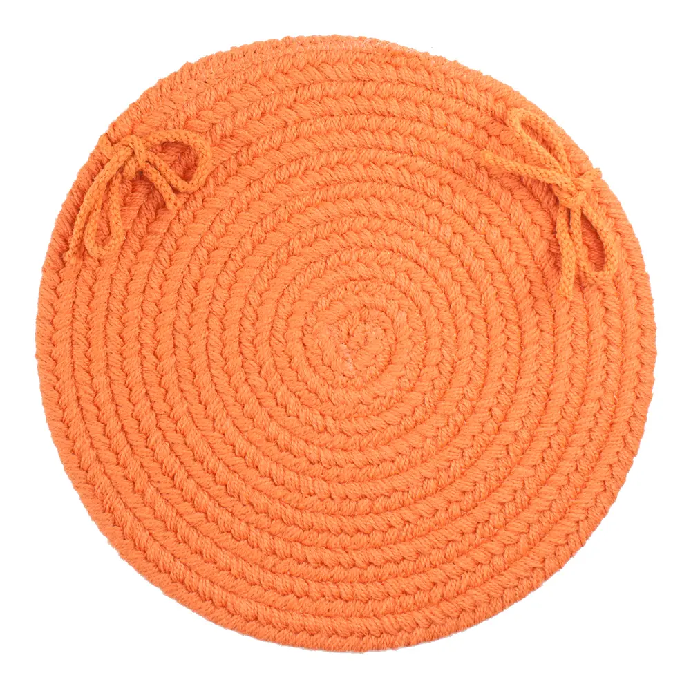 Solid Poly Braided Area Rugs Mango