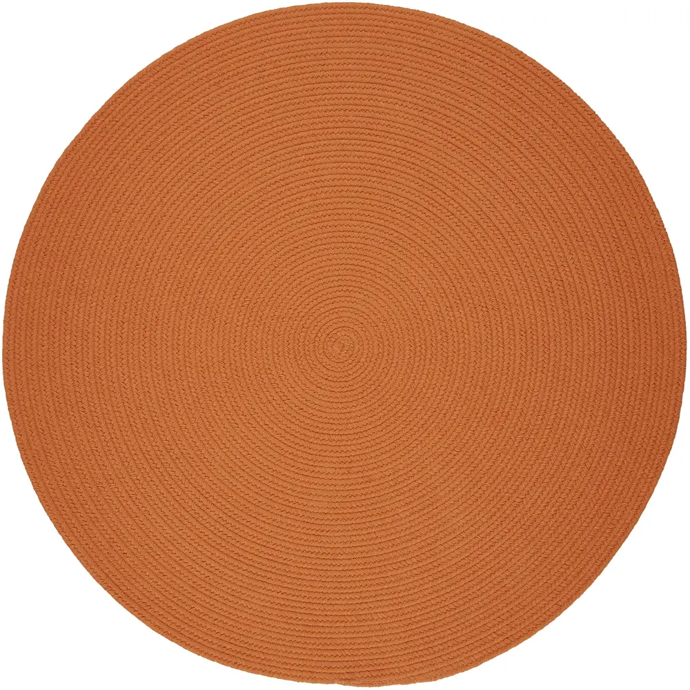 Solid Poly Braided Area Rugs Mango