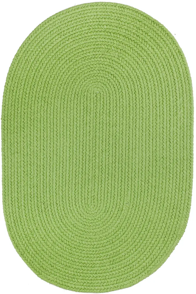 Solid Poly Braided Area Rugs Key Lime