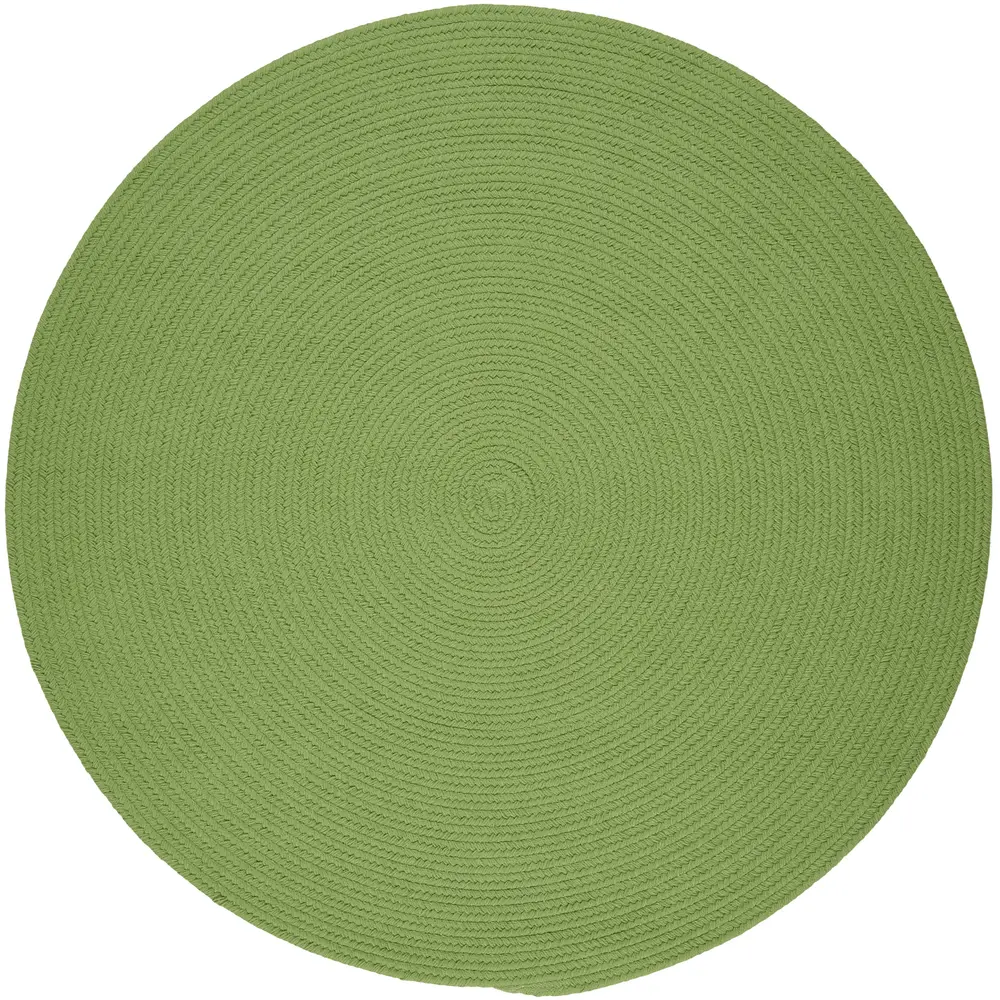 Solid Poly Braided Area Rugs Key Lime