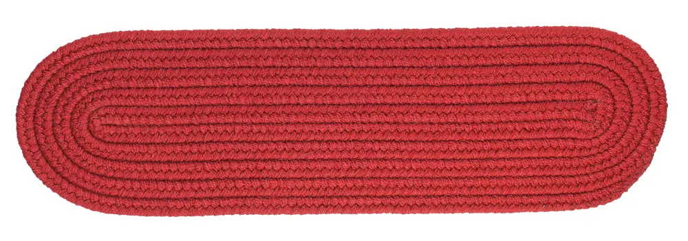 Solid Poly Braided Area Rugs Brilliant Red