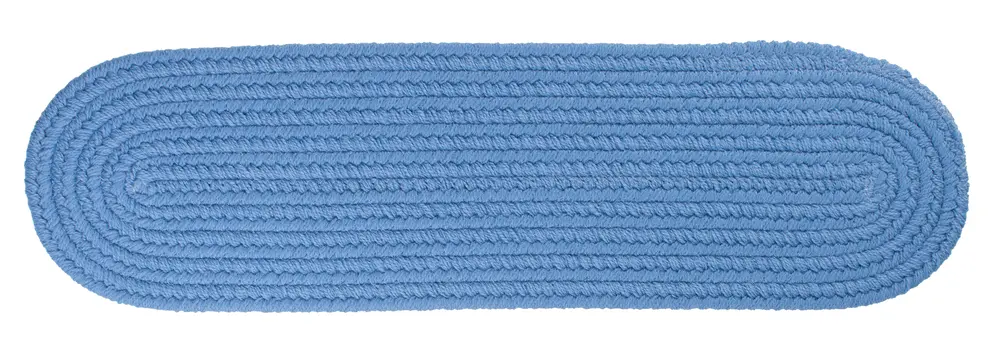 Solid Poly Braided Area Rugs French Blue