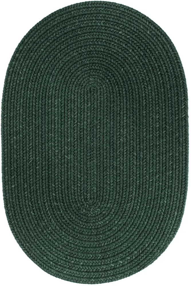 Solid Wool Braided Area Rugs Hunter Green