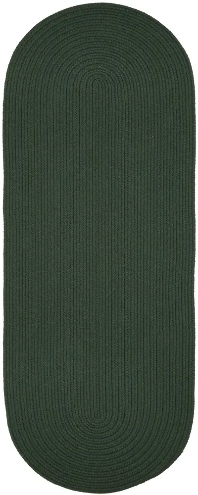 Solid Wool Braided Area Rugs Hunter Green