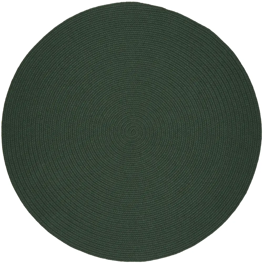 Solid Wool Braided Area Rugs Hunter Green