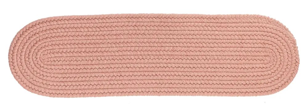 Solid Wool Braided Area Rugs Old Rose