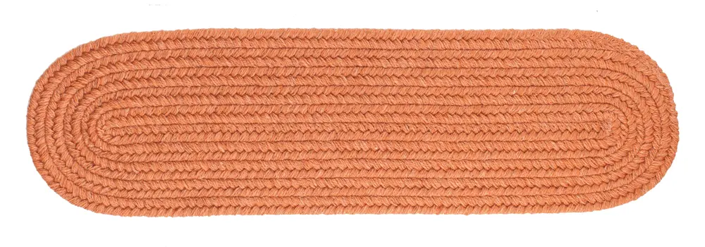Solid Wool Braided Area Rugs Terra Cotta