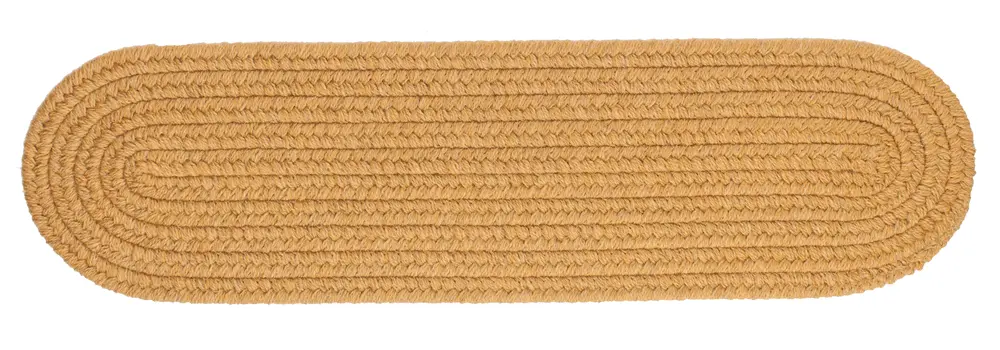 Solid Wool Braided Area Rugs Vintage Gold