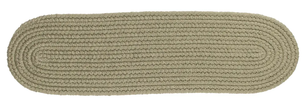 Solid Wool Braided Area Rugs Moss Green